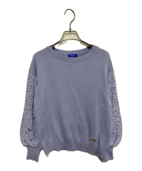 BLUE LABEL CRESTBRIDGE（ブルーレーベルクレストブリッジ）BLUE LABEL CRESTBRIDGE (ブルーレーベルクレストブリッジ) レース切替ニット ブルー サイズ:Ｍ 未使用品の古着・服飾アイテム