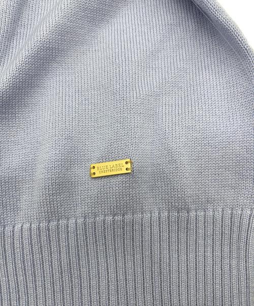 BLUE LABEL CRESTBRIDGE（ブルーレーベルクレストブリッジ）BLUE LABEL CRESTBRIDGE (ブルーレーベルクレストブリッジ) レース切替ニット ブルー サイズ:Ｍ 未使用品の古着・服飾アイテム