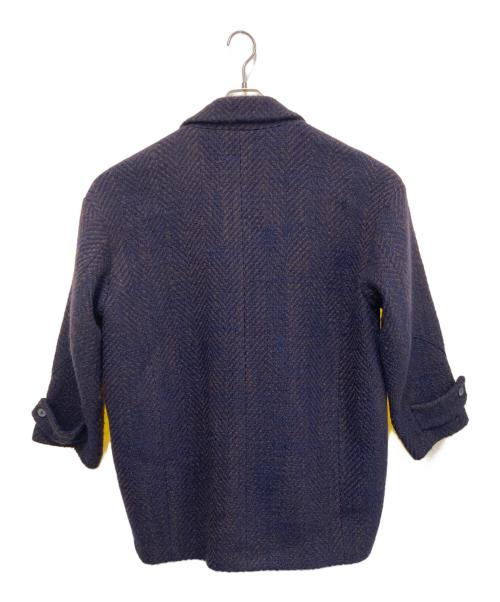 UNITED TOKYO（ユナイテッドトーキョー）UNITED TOKYO (ユナイテッドトーキョー) ツイードウールミドルコート ネイビー×ブラウン サイズ:1の古着・服飾アイテム