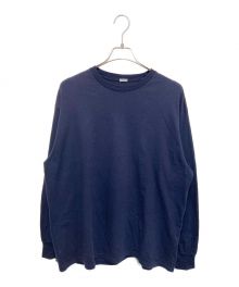 A.PRESSE（アプレッセ）の古着「Cashmere Blend L/S T-Shirt / 長袖カットソー」｜ネイビー