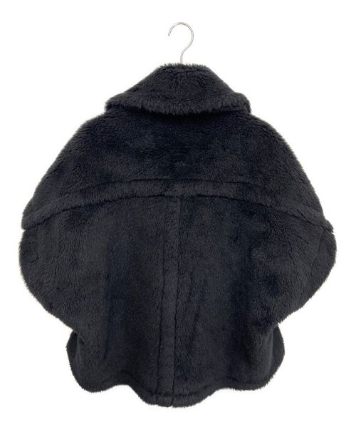MaxMara（マックスマーラ）MaxMara (マックスマーラ) テディベアケープポンチョ ブラック サイズ:SMの古着・服飾アイテム
