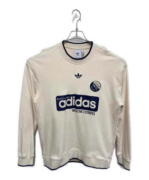 adidas（アディダス）adidas (アディダス) Blokepop クルーネックスウェット アイボリー サイズ:XLの古着・服飾アイテム