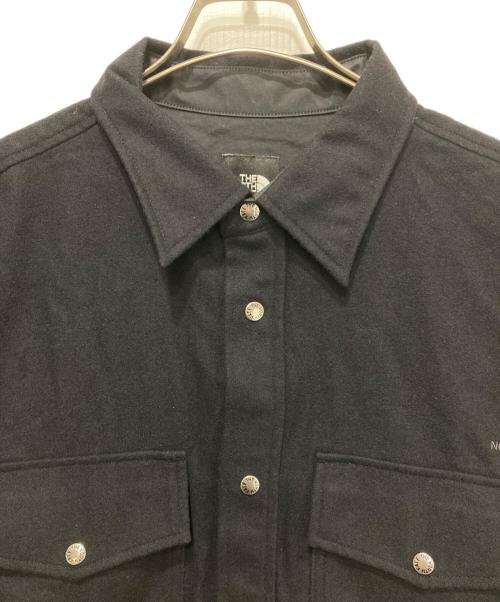 THE NORTH FACE（ザ ノース フェイス）THE NORTH FACE (ザ ノース フェイス) ロングスリーブウッドランドウールシャツ ブラック サイズ:XLの古着・服飾アイテム