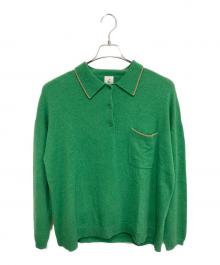 6(ROKU) BEAUTY&YOUTH（ロク ビューティーアンドユース）の古着「CASHMERE BIG SHIRT KNIT PULLOVER」｜グリーン