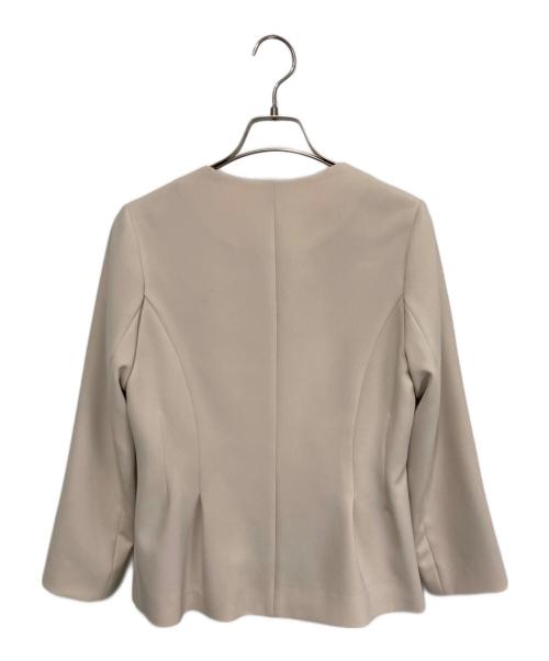 Demi-Luxe Beams（デミルクス ビームス）Demi-Luxe Beams (デミルクス ビームス) トリアセペプラムジャケット アイボリー サイズ:36の古着・服飾アイテム