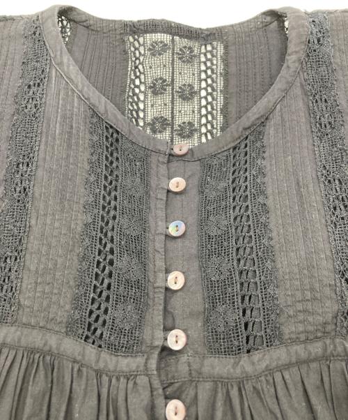 TSUHARU by samansa Mos2（ツハル バイ サマンサモスモス）TSUHARU by samansa Mos2 (ツハル バイ サマンサモスモス) コットンレースワンピースワンピース ブラック サイズ:FREEの古着・服飾アイテム