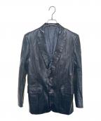 ARTISAN&ARTISTアルティザン＆アーティスト）の古着「レザーテーラードジャケット」｜ブラック