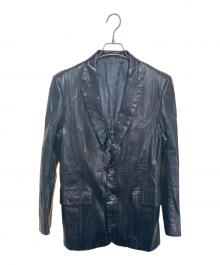 ARTISAN&ARTIST（アルティザン＆アーティスト）の古着「レザーテーラードジャケット」｜ブラック