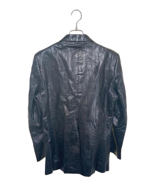 ARTISAN&ARTIST（アルティザン＆アーティスト）ARTISAN&ARTIST (アルティザン＆アーティスト) レザーテーラードジャケット ブラック サイズ:Ｓの古着・服飾アイテム