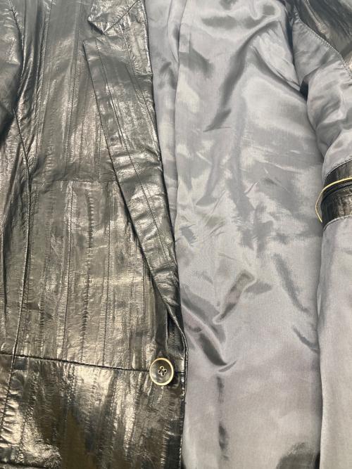 ARTISAN&ARTIST（アルティザン＆アーティスト）ARTISAN&ARTIST (アルティザン＆アーティスト) レザーテーラードジャケット ブラック サイズ:Ｓの古着・服飾アイテム