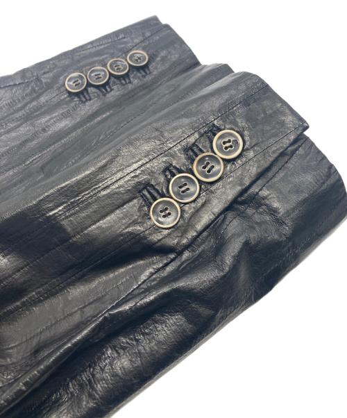 ARTISAN&ARTIST（アルティザン＆アーティスト）ARTISAN&ARTIST (アルティザン＆アーティスト) レザーテーラードジャケット ブラック サイズ:Ｓの古着・服飾アイテム