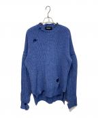AMBUSHアンブッシュ）の古着「ダメージニット」｜ブルー