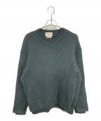 YOKEヨーク）の古着「CONNECTING CREW NECK KNIT LS」｜グリーン