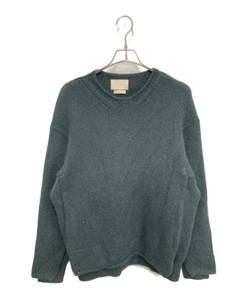 YOKE（ヨーク）YOKE (ヨーク) CONNECTING CREW NECK KNIT LS グリーン サイズ:2の古着・服飾アイテム