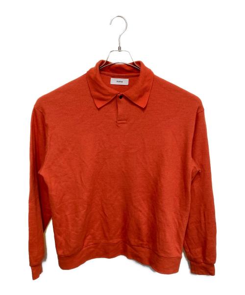 MARKA（マーカ）MARKA (マーカ) POLO SUPER140s WOOL DOUBLE JERSEY WASHABLE / ニットポロシャツ オレンジ サイズ:3の古着・服飾アイテム