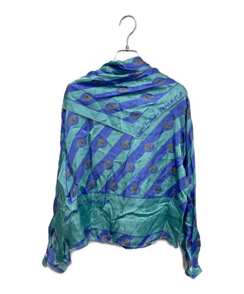 MM6 Maison Margiela（エムエムシックスメゾンマルジェラ）MM6 Maison Margiela (エムエムシックス メゾンマルジェラ) 花柄レーヨンブラウス ブルー サイズ:38の古着・服飾アイテム