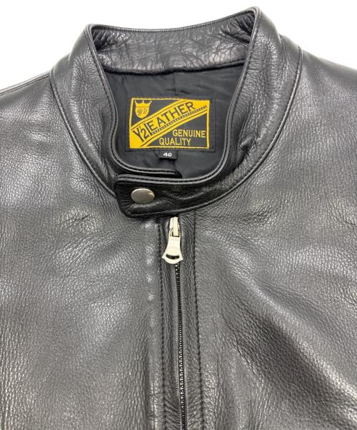 Y'2 leather（ワイツーレザー）Y'2 leather (ワイツーレザー) シングルライダースジャケット ブラック サイズ:40の古着・服飾アイテム