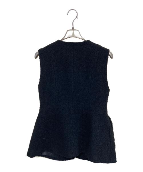 Apuweiser-riche（アプワイザーリッシェ）Apuweiser-riche (アプワイザーリッシェ) ポケファーツイードジレ ブラック サイズ:1の古着・服飾アイテム