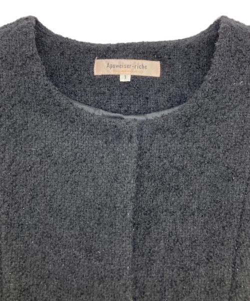 Apuweiser-riche（アプワイザーリッシェ）Apuweiser-riche (アプワイザーリッシェ) ポケファーツイードジレ ブラック サイズ:1の古着・服飾アイテム