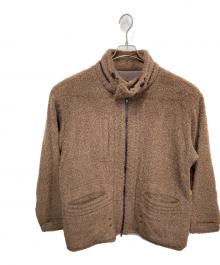 ATON（エイトン）の古着「アルパカボアジャケット」｜ベージュ