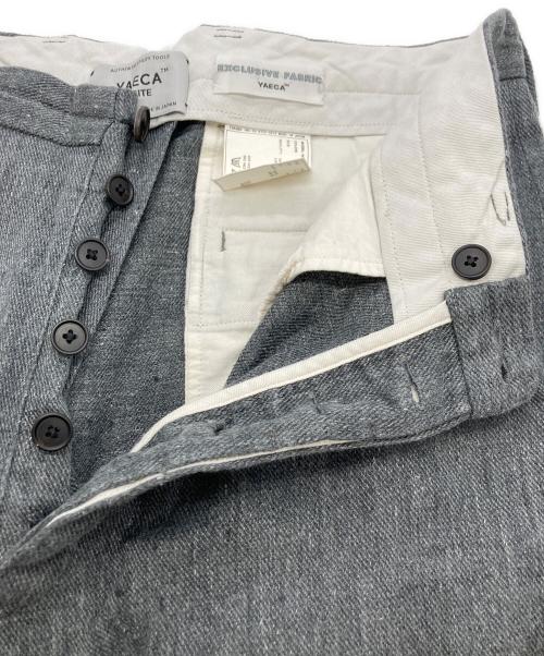 YAECA（ヤエカ）YAECA (ヤエカ) リネンパンツ グレー サイズ:Ｍの古着・服飾アイテム