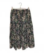 SLOBE IENAスローブ イエナ）の古着「FLOWER PRINT スカート」｜ブラック