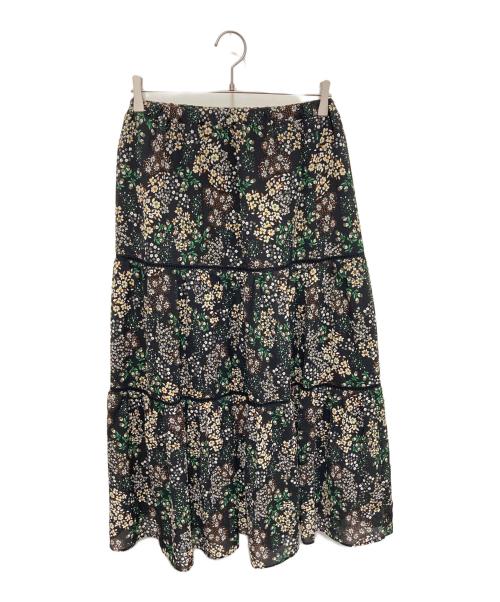 SLOBE IENA（スローブ イエナ）SLOBE IENA (スローブ イエナ) FLOWER PRINT スカート ブラック サイズ:なしの古着・服飾アイテム