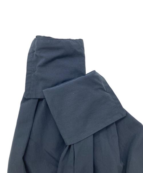 BEAMS HEART（ビームスハート）BEAMS HEART (ビームスハート) バックタック ノーカラー ロングコート ネイビー サイズ:Ｓの古着・服飾アイテム