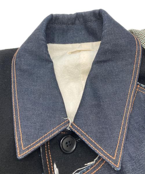 KHOKI（コッキ）KHOKI (コッキ) FALL COAT インディゴ×ブラック サイズ:なしの古着・服飾アイテム