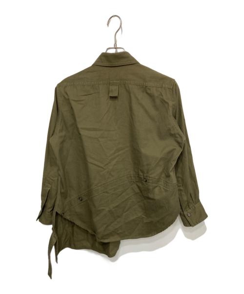 Y's（ワイズ）Y's (ワイズ) アシンメトリーミリタリーシャツ オリーブ サイズ:1の古着・服飾アイテム