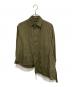 Y's（ワイズ）の古着「アシンメトリーミリタリーシャツ」｜オリーブ