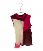 tricot COMME des GARCONSトリココムデギャルソン）の古着「ノースリーブニット」｜ピンク