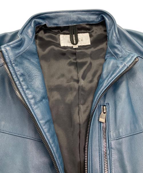 MONSIEUR NICOLE（ムッシュニコル）MONSIEUR NICOLE (ムッシュニコル) レザージャケット ブルー サイズ:46の古着・服飾アイテム