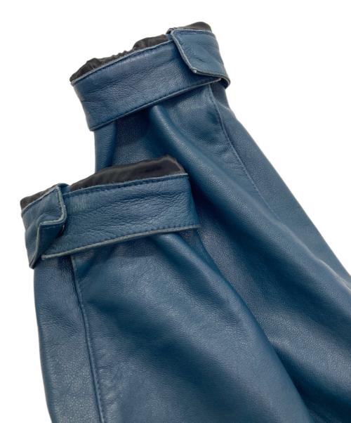 MONSIEUR NICOLE（ムッシュニコル）MONSIEUR NICOLE (ムッシュニコル) レザージャケット ブルー サイズ:46の古着・服飾アイテム