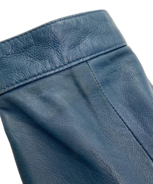 MONSIEUR NICOLE（ムッシュニコル）MONSIEUR NICOLE (ムッシュニコル) レザージャケット ブルー サイズ:46の古着・服飾アイテム