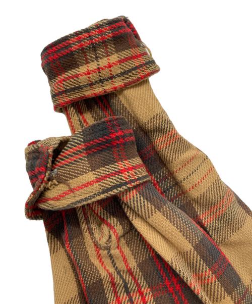 big mac（ビッグマック）BIG MAC (ビッグマック) 70’sネルシャツ レッド×ベージュ サイズ:Ｍの古着・服飾アイテム