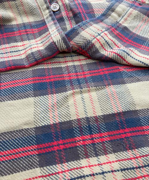 big mac（ビッグマック）BIG MAC (ビッグマック) 70’sネルシャツ レッド×ベージュ サイズ:Ｍの古着・服飾アイテム