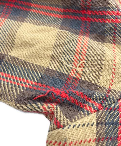 big mac（ビッグマック）BIG MAC (ビッグマック) 70’sネルシャツ レッド×ベージュ サイズ:Ｍの古着・服飾アイテム