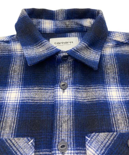 Carhartt WIP（カーハート ワークインプログレス）CARHARTT WIP (カーハート ワークインプログレス) オンブレチェックウールシャツ ブルー サイズ:Ｍの古着・服飾アイテム