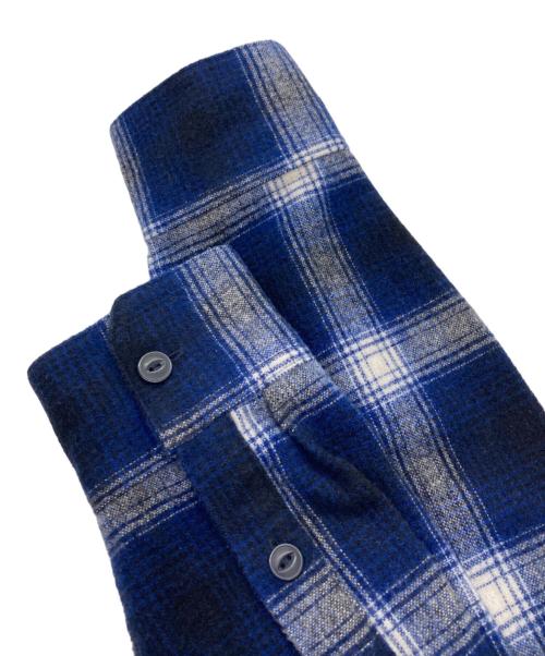 Carhartt WIP（カーハート ワークインプログレス）CARHARTT WIP (カーハート ワークインプログレス) オンブレチェックウールシャツ ブルー サイズ:Ｍの古着・服飾アイテム