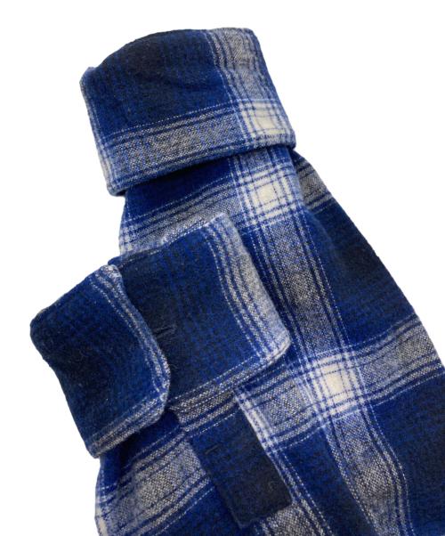 Carhartt WIP（カーハート ワークインプログレス）CARHARTT WIP (カーハート ワークインプログレス) オンブレチェックウールシャツ ブルー サイズ:Ｍの古着・服飾アイテム