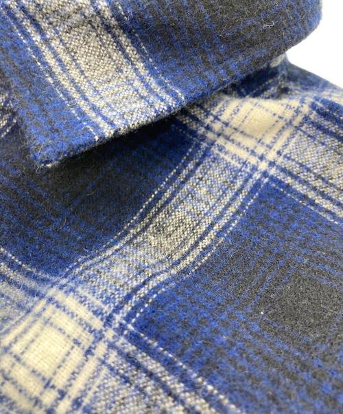 Carhartt WIP（カーハート ワークインプログレス）CARHARTT WIP (カーハート ワークインプログレス) オンブレチェックウールシャツ ブルー サイズ:Ｍの古着・服飾アイテム