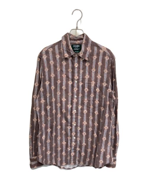 GITMAN BROS VINTAGE（ギットマン ブラザーズ ヴィンテージ）GITMAN BROS VINTAGE (ギットマン ブラザーズ ヴィンテージ) AWAKE (アウェイク) 総柄シャツ ブラウン サイズ:Ｍの古着・服飾アイテム