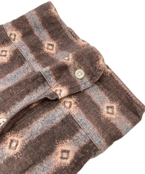 GITMAN BROS VINTAGE（ギットマン ブラザーズ ヴィンテージ）GITMAN BROS VINTAGE (ギットマン ブラザーズ ヴィンテージ) AWAKE (アウェイク) 総柄シャツ ブラウン サイズ:Ｍの古着・服飾アイテム
