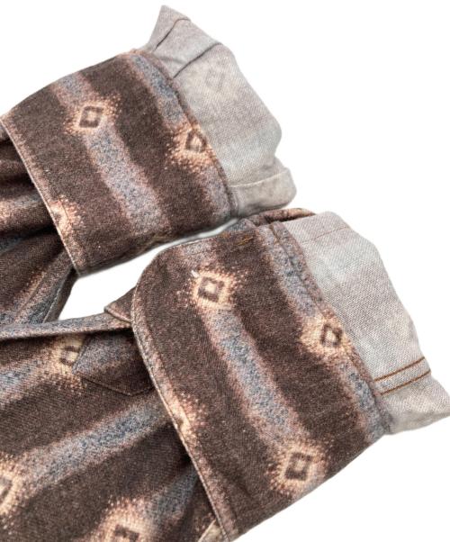 GITMAN BROS VINTAGE（ギットマン ブラザーズ ヴィンテージ）GITMAN BROS VINTAGE (ギットマン ブラザーズ ヴィンテージ) AWAKE (アウェイク) 総柄シャツ ブラウン サイズ:Ｍの古着・服飾アイテム