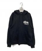 stussyステューシー）の古着「ハワイロゴプリントパーカー」｜ブラック