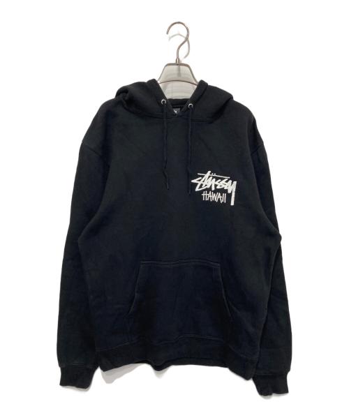 stussy（ステューシー）stussy (ステューシー) ハワイロゴプリントパーカー ブラック サイズ:Ｍの古着・服飾アイテム