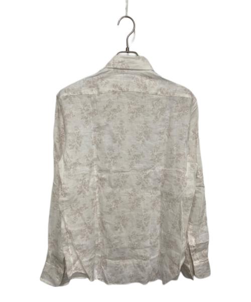 Bagutta（バグッタ）Bagutta (バグッタ) リネン総柄シャツ ホワイト サイズ: 41/16の古着・服飾アイテム