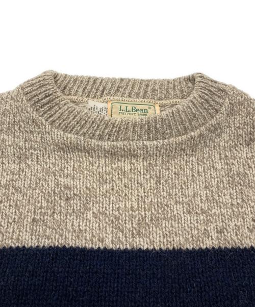L.L.Bean（エルエルビーン）L.L.Bean (エルエルビーン) ボーダーニット ネイビー×アイボリー サイズ:Lの古着・服飾アイテム