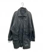 pieliniピエリーニ）の古着「レザーコート」｜ブラック